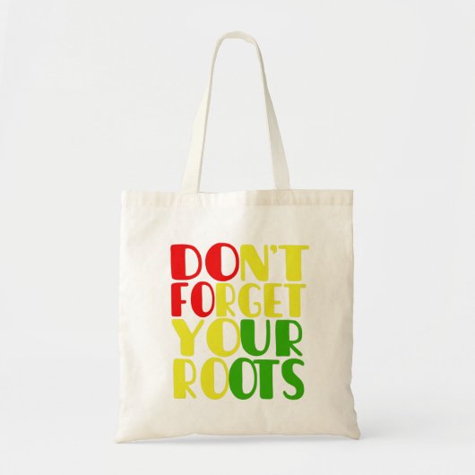 Vergeet je Roots-Afrikaanse Amerikaanse T-Shi niet Tote Bag (Voorkant)