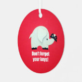 Vergeet je sleutels niet! metalen ornament (Voorkant links)