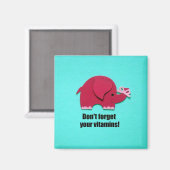 Vergeet je vitaminen niet! magneet (Voorkant / Achterkant)