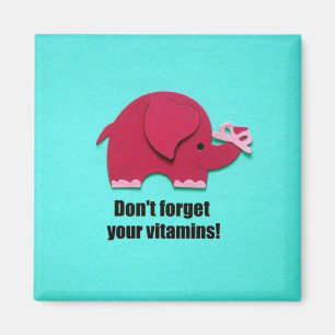 Vergeet je vitaminen niet! magneet