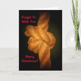 Vergeet je vrolijk kerstfeest te wensen? Knot me! Kaart