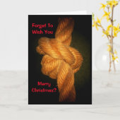Vergeet je vrolijk kerstfeest te wensen? Knot me! Kaart (Gele Bloem)
