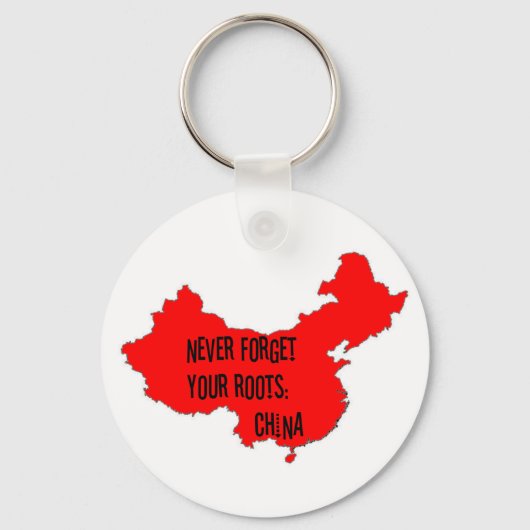 Vergeet je wortels nooit: China Sleutelhanger (Voorkant)