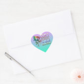 Vergeet jezelf niet lief te hebben hart sticker (Envelop)