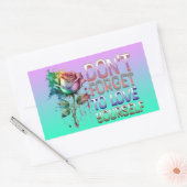 Vergeet jezelf niet lief te hebben rechthoekige sticker (Envelop)