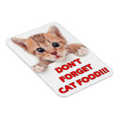 "Vergeet kattenvoer niet!" Katten magneet (Rechterzijde)