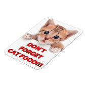 "Vergeet kattenvoer niet!" Katten magneet (Linkerzijde)