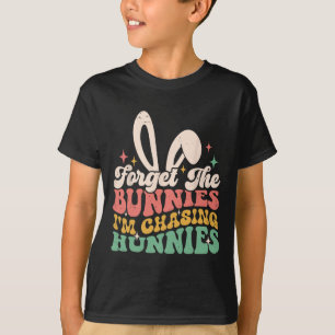 Vergeet Konijnen Ik Jaag Hunnies Paashaas Fu T-shirt
