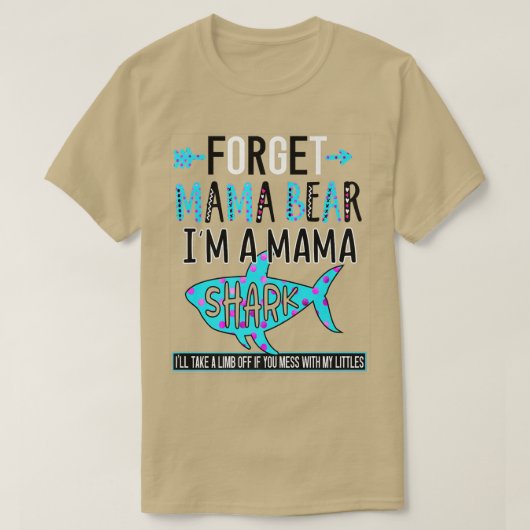 Vergeet mama Beer Ik ben een mama Shark Funny Mam  T-shirt (Design voorkant)