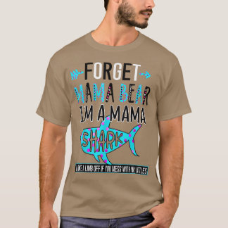 Vergeet mama Beer Ik ben mama Shark Funny Mam 187 T-shirt