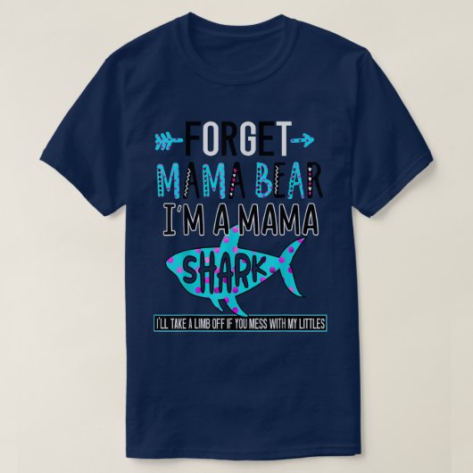 Vergeet mama Beer Ik ben mama Shark T-shirt (Design voorkant)