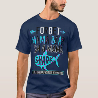 Vergeet mama Beer Ik ben mama Shark T-shirt