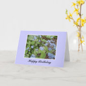 Vergeet me bekende geboortedag kaart (Gele Bloem)