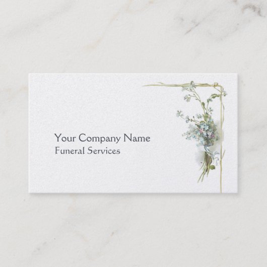 Vergeet me dat ik visitekaartje van de begrafenis (Voorkant)