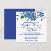 Vergeet me geen blauwe waterverf Vrijgezellenfeest Kaart (Voorkant / Achterkant)