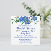 Vergeet me geen blauwe waterverf Vrijgezellenfeest Kaart (Staand voorkant)