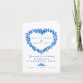 Vergeet me-geen hartelblauwe witte bruiloft live s aankondiging (Voorkant)