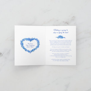 Vergeet me-geen hartelblauwe witte bruiloft live s aankondiging