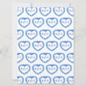 Vergeet me-geen hartsblauw wit kaart (Achterkant)