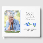 Vergeet me geen Memorial Fotocondoleances Gastenboek (Voorkant)