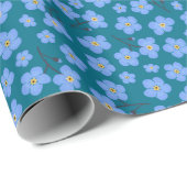 Vergeet me geen patroon cadeaupapier (Rol Hoek)