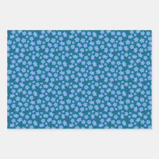 Vergeet me geen patroon inpakpapier vel (Voorkant 2)