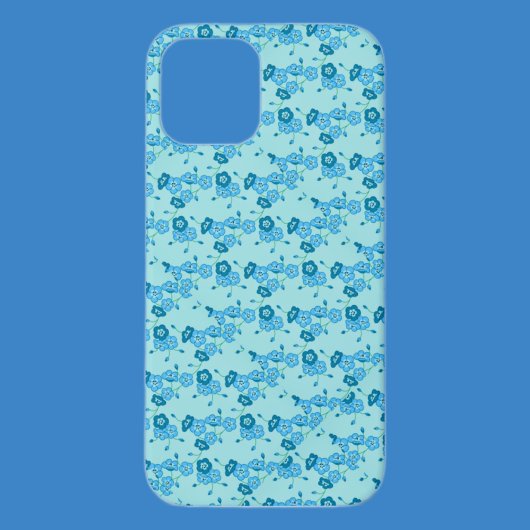 Vergeet me geen  patroon iPhone/iPad case