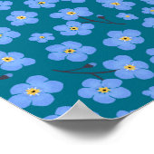 Vergeet me geen patroon poster (Hoek)