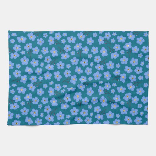 Vergeet me geen patroon theedoek (Horizontaal)