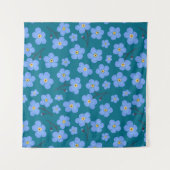 Vergeet me geen patroon wandkleed (Voorkant (horizontaal))