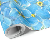 Vergeet me geen waterverf cadeaupapier (Rol Hoek)