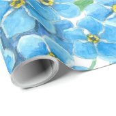 Vergeet me geen waterverf cadeaupapier (Rol Hoek)