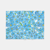 Vergeet me geen waterverf fleece deken (Voorkant (Horizontaal))