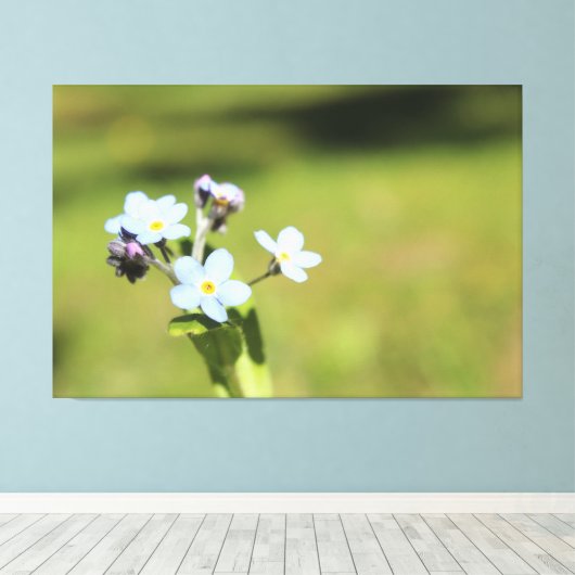 Vergeet me knoop blauw en groen print (Insitu (Houten vloer))