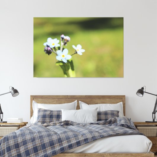 Vergeet me knoop blauw en groen print (Insitu (Slaapkamer))
