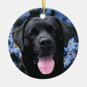 Vergeet me Knot - Black Labrador Keramisch Ornament