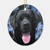 Vergeet me Knot - Black Labrador Keramisch Ornament (Links)