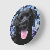 Vergeet me Knot - Black Labrador Ronde Klok (Hoek)