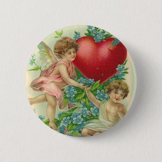 Vergeet me knot Valentijn Ronde Button 5,7 Cm (Voorkant)