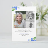 Vergeet me niet 3 Foto-herinneringen van Love Fune Bedankkaart (Staand voorkant)