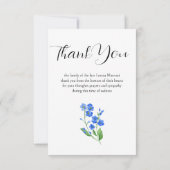 Vergeet me niet 3 Foto-herinneringen van Love Fune Bedankkaart (Achterkant)