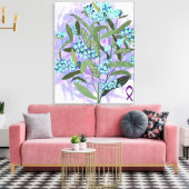 Vergeet me niet - Alzheimer's Awareness Canvas Afdruk (Insitu (Woonkamer))