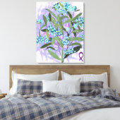 Vergeet me niet - Alzheimer's Awareness Canvas Afdruk (Insitu (Slaapkamer))