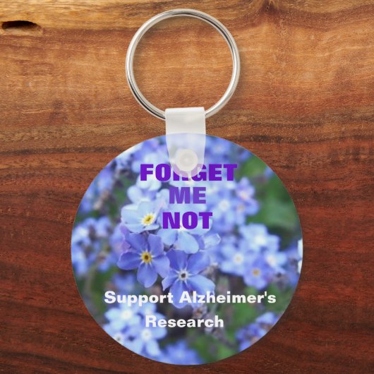 Vergeet me niet Alzheimer's Sleutelhanger (Voorkant)