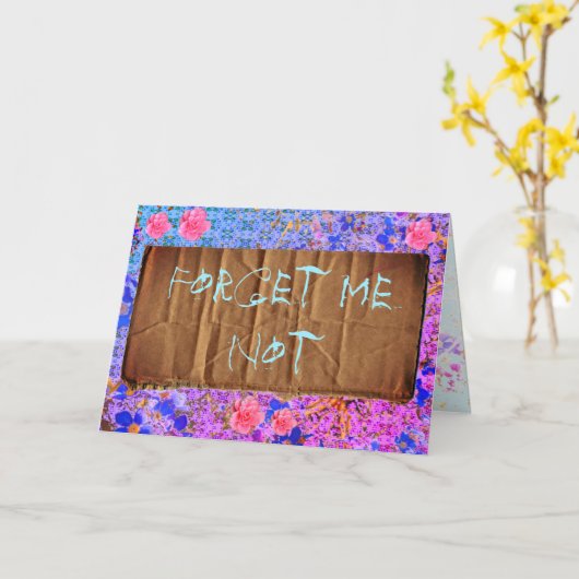 Vergeet me niet "Beggar Style"-Kaart Kaart (Gele Bloem)