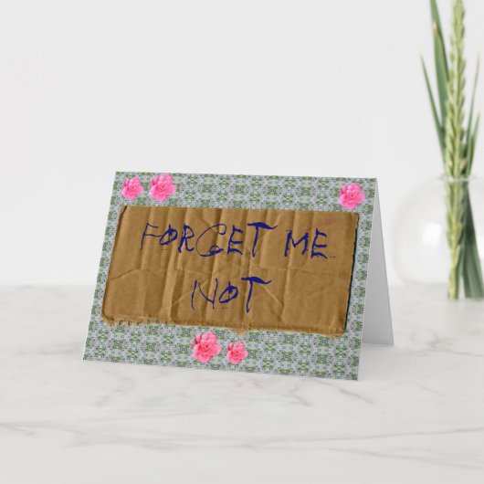 Vergeet me niet "Beggar Style"-Kaart Kaart (Voorkant)