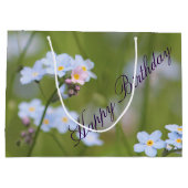 Vergeet-me-niet Birthday Bag Large Cadeautasje (Achterkant)