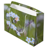Vergeet-me-niet Birthday Bag Large Cadeautasje (Achterkant Gekanteld)