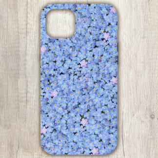 Vergeet me niet blauw Floral iPhone / iPad hoesje