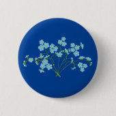 Vergeet me niet Blauw Ronde Button 5,7 Cm (Voorkant)